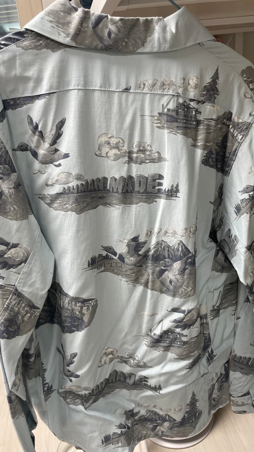 휴먼 메이드 프린티드 셔츠 블루 상품이미지3