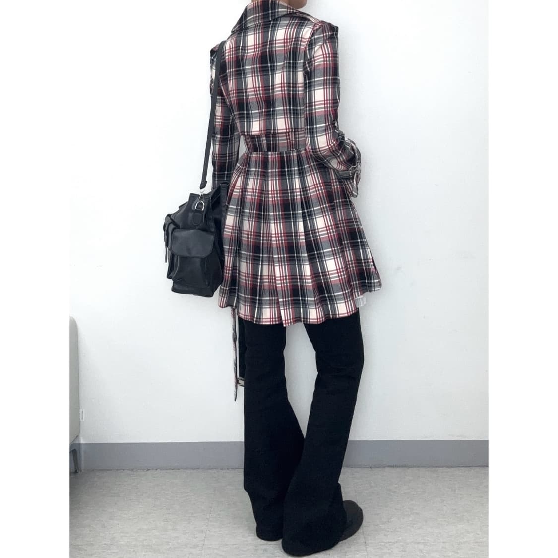 빈티지 체크 코트 상품이미지3