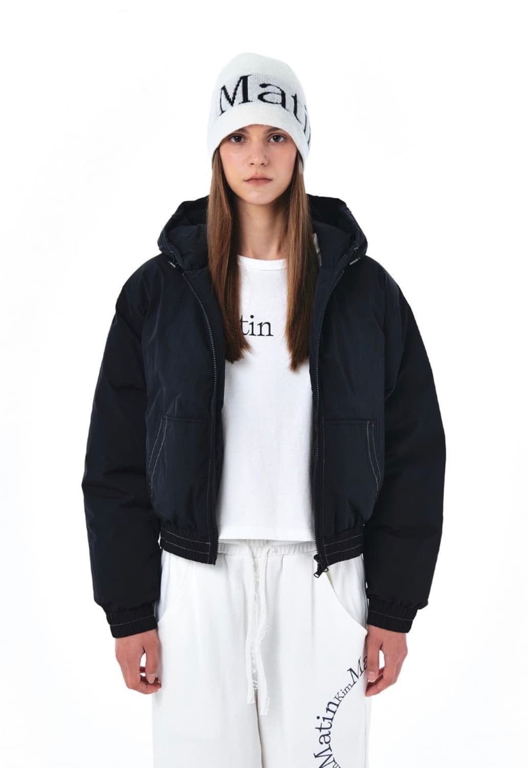 마뗑킴 크롭 후드 패딩 상품이미지2