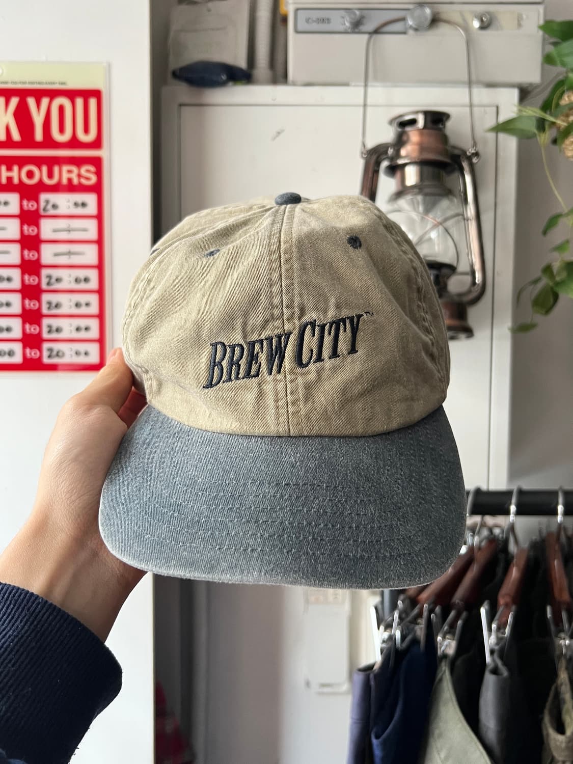 90‘s USA 빈티지 BREW CITY 투톤 볼캡 상품이미지1