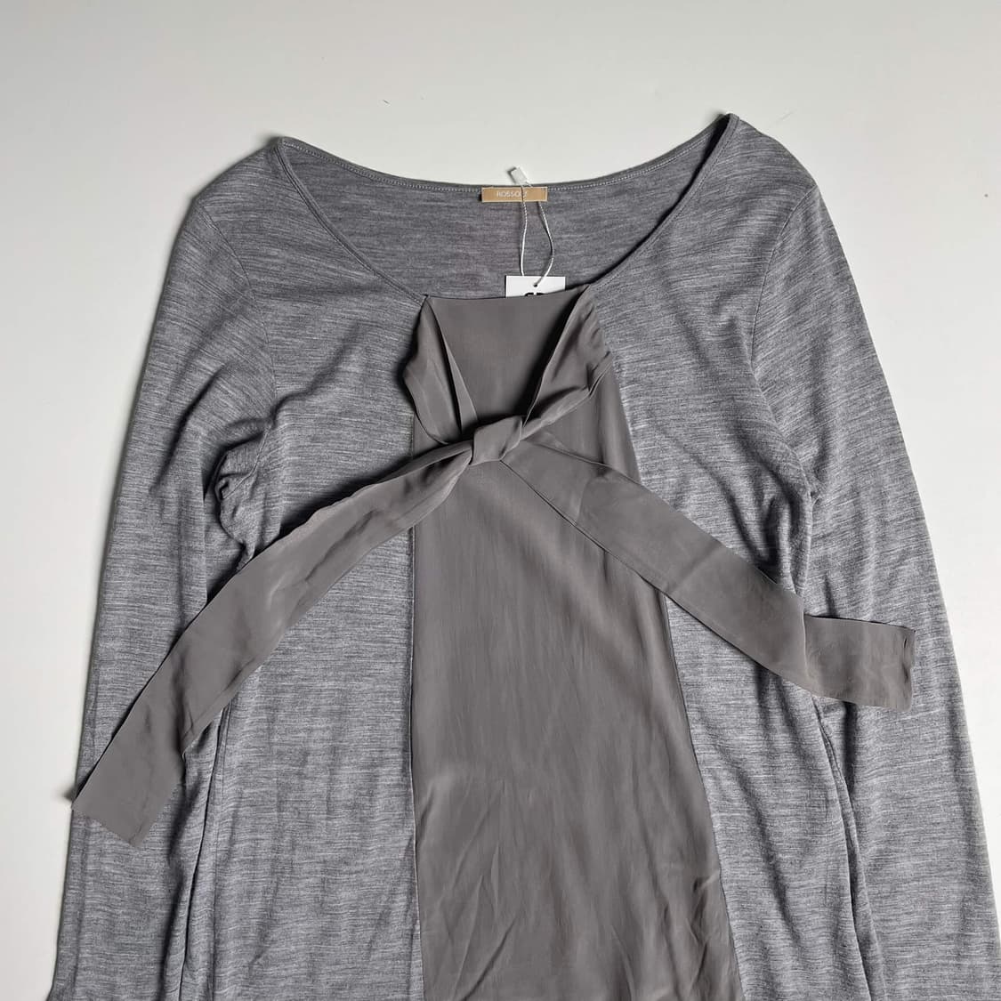 Rosso 35 리본 스트랩 울 블렌드 롱 슬리브 (italy)   상품이미지2