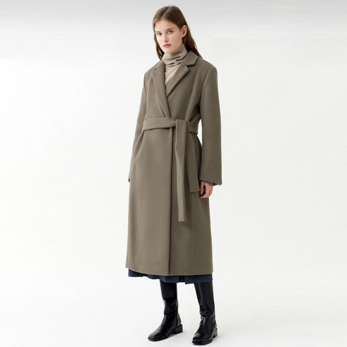 프론트로우(FRONTROW) 캐시울 벨티드 싱글코트 55 상품이미지1