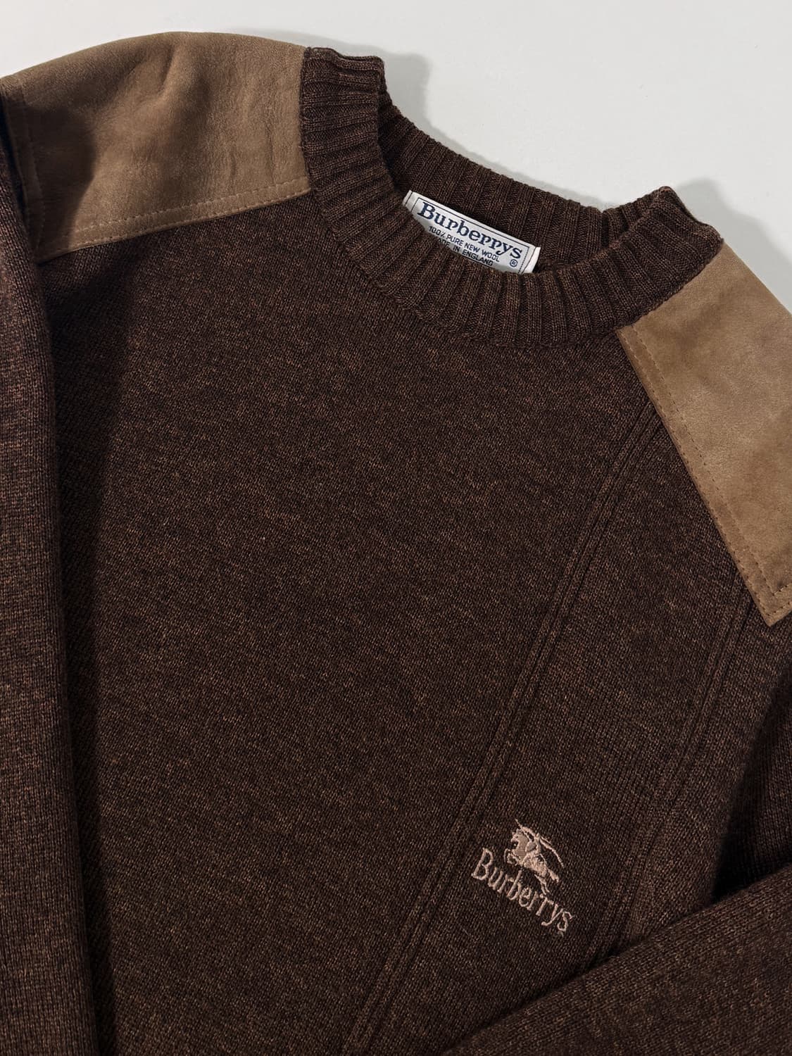 버버리 90‘s 루즈핏 딥브라운 코만도 울 니트 상품이미지4