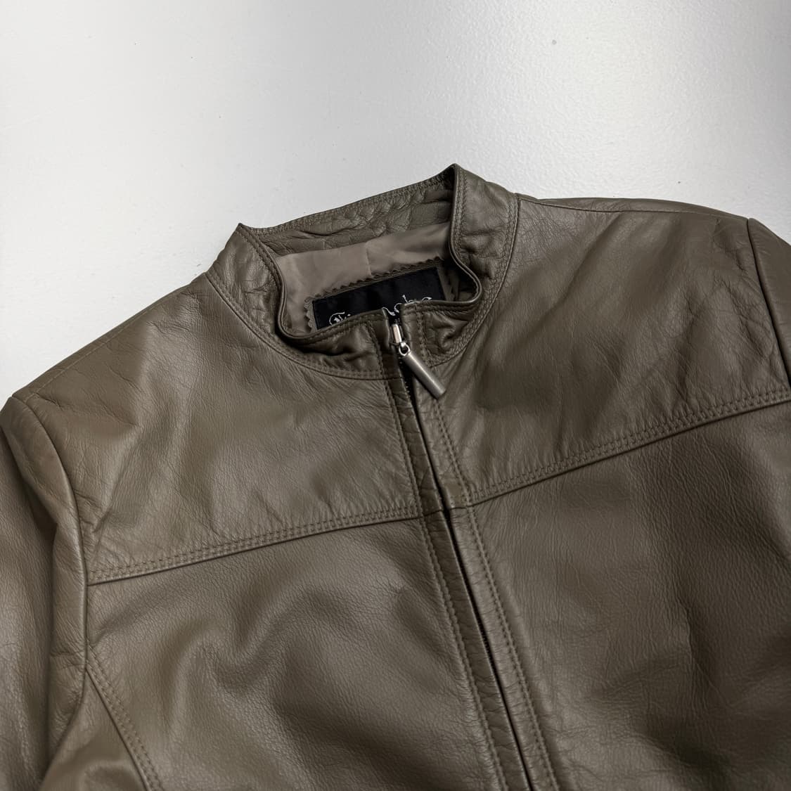 리얼레더 딱붙 소가죽 릭오웬스맛 빈티지 가죽자켓 상품이미지4
