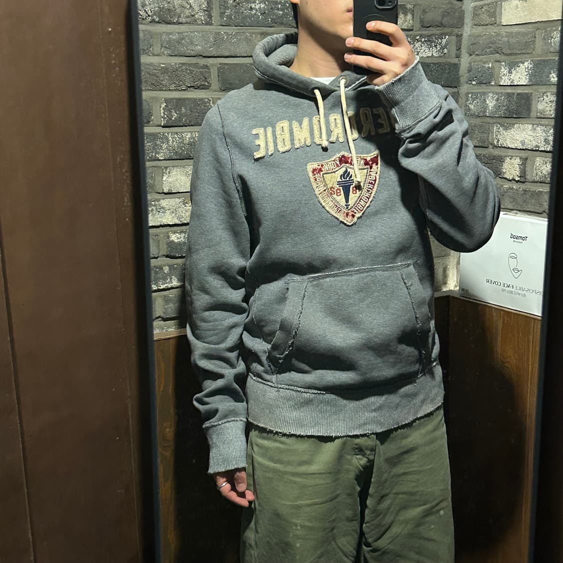 XL) 아베크롬비 패치 스펠로고 후드티 상품이미지8