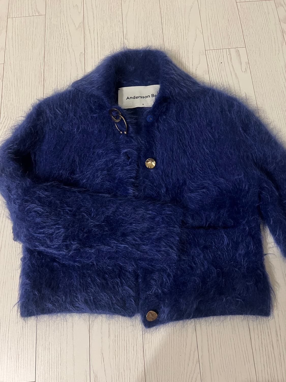 앤더슨벨 헤일리 헤어리 미니 니트 자켓 S 상품이미지4