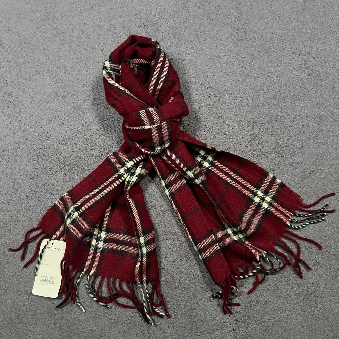 버버리 램스울 레드 체크 머플러 상품이미지1