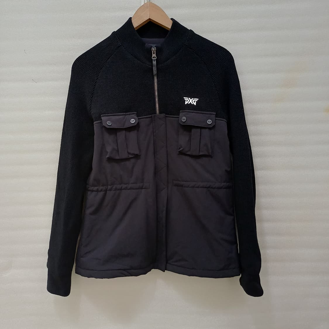 매장판 PXG 골프 방풍 패딩 자켓 니트 배색 여성 L 편한스윙 사랑봉봉 상품이미지2