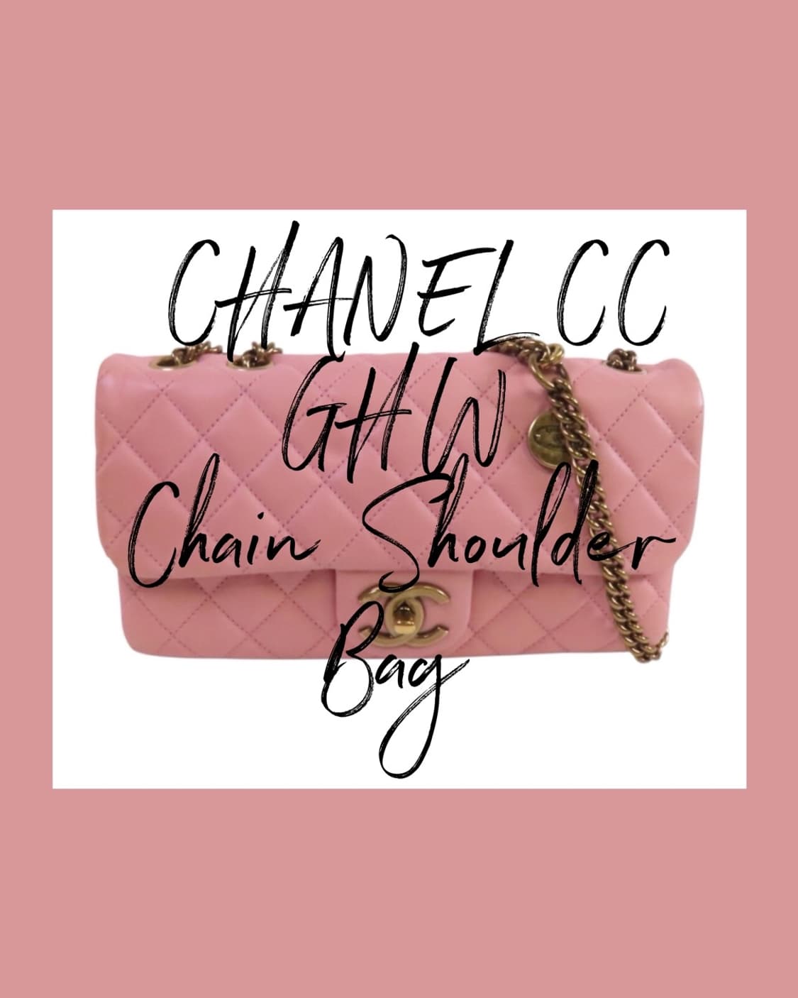 샤넬 CC 체인 숄더백 핑크 상품이미지1