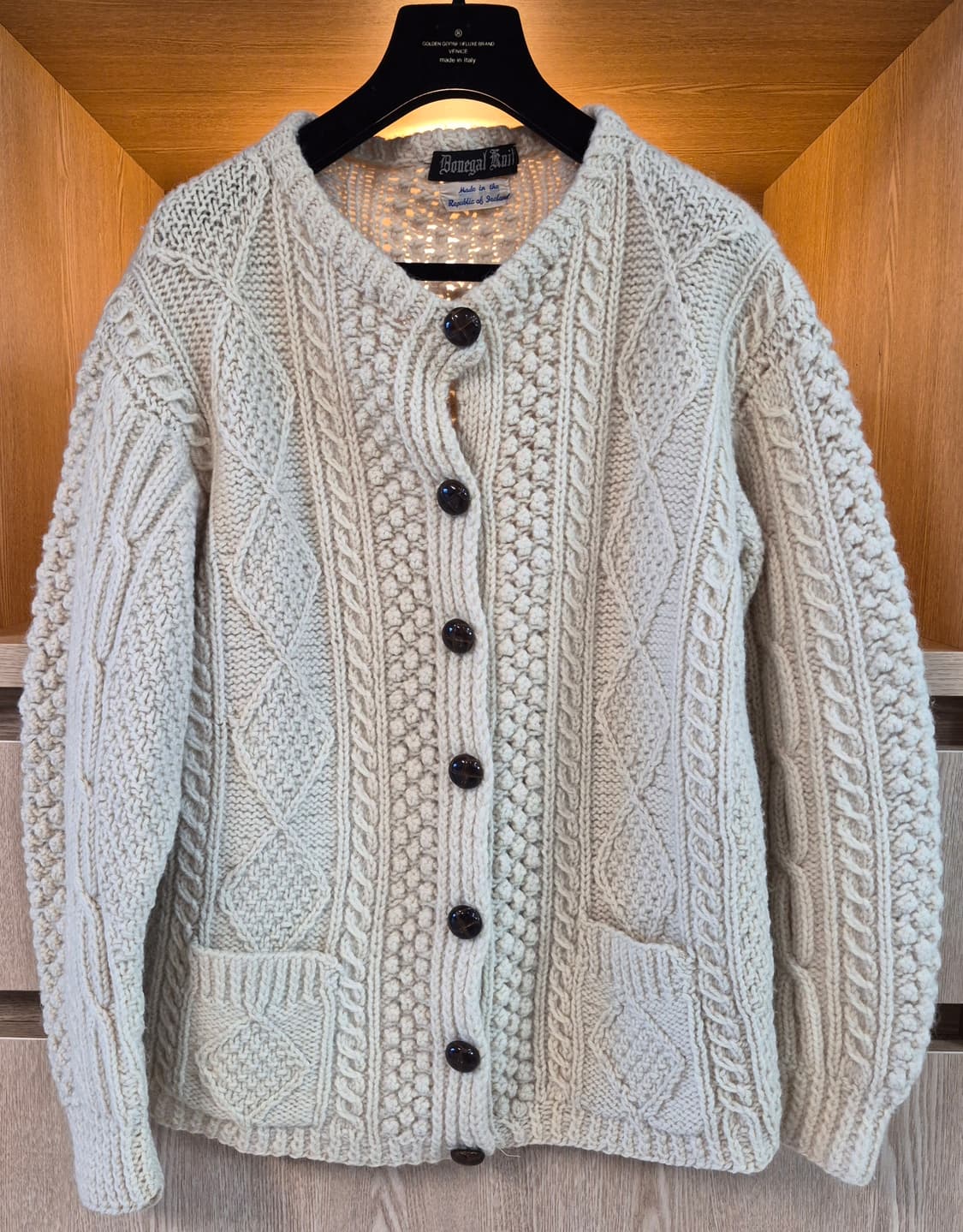 70's Vintage Donegal Knit Aran Cardigan  상품이미지1