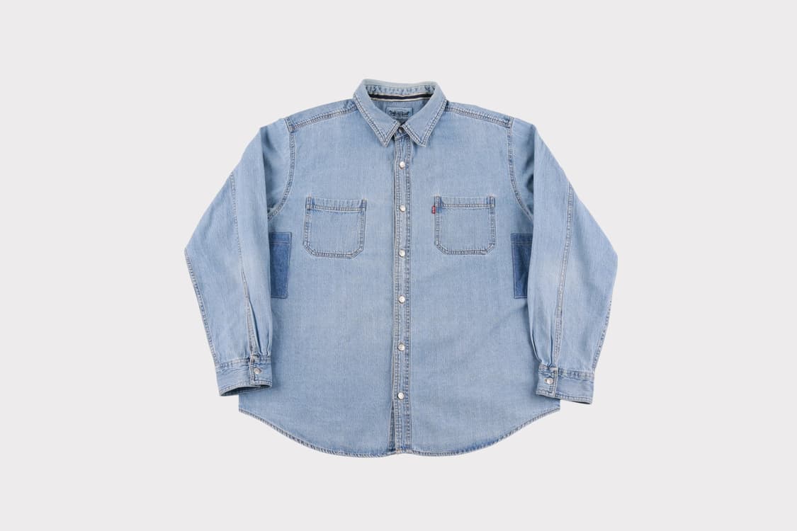 [XXL] 90's 리바이스 워싱 데님셔츠 상품이미지1