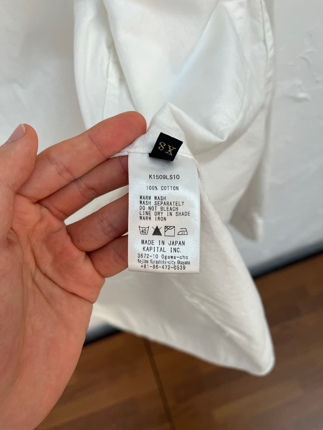 캐피탈 화이트 비대칭 셔츠 상품이미지7