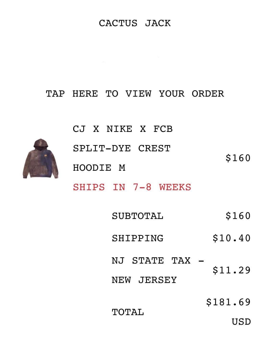 트래비스 스캇 바르셀로나 나이키 콜라보 후드 상품이미지4