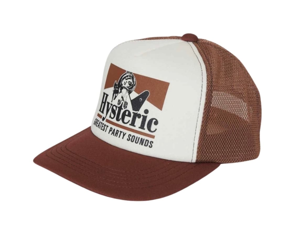 히스테릭 글래머 25FW 기타 걸 메쉬 캡 브라운 상품이미지1