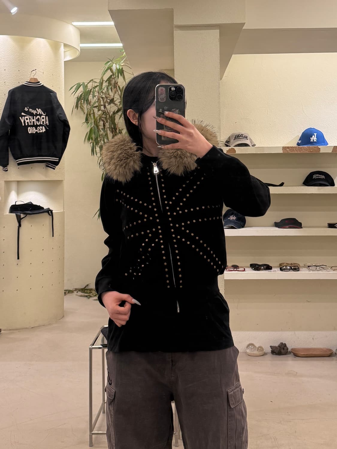 퍼 후드 집업 블랙 U618 상품이미지1