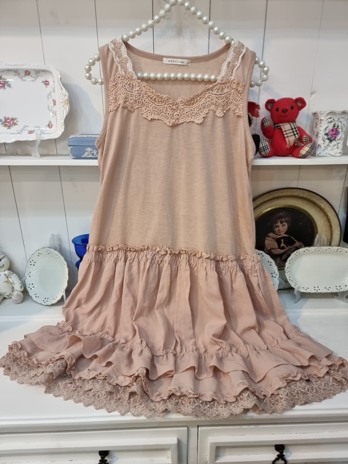 액시즈팜(Axes femme) 모카 레이스 프릴 원피스 상품이미지4