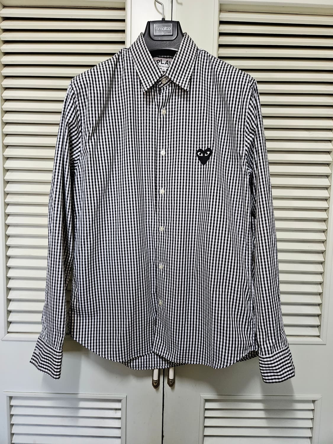 꼼데가르송 PLAY 체크 셔츠 XL 100 105 상품이미지1