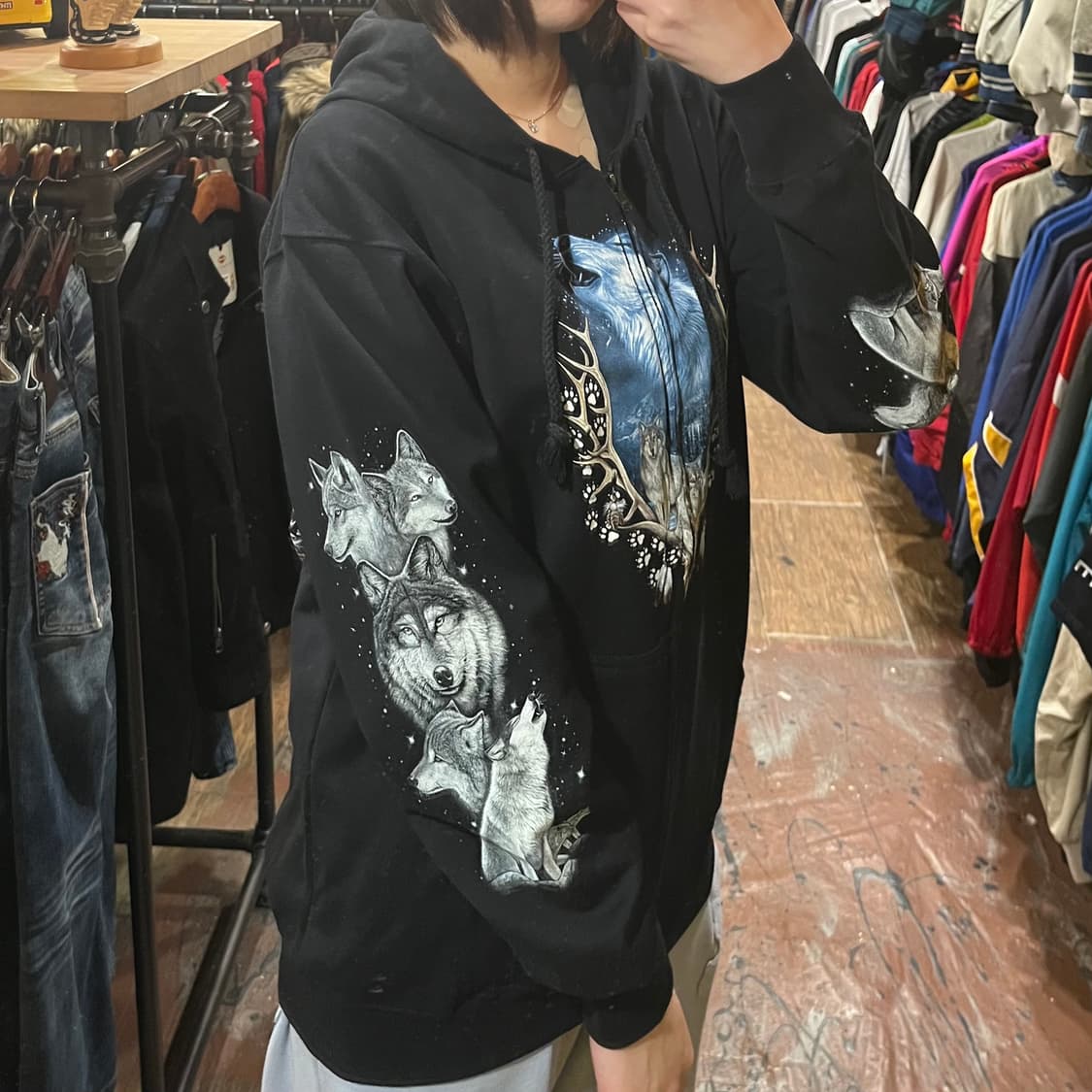 [HI] 빈티지 기모 후드집업 상품이미지3