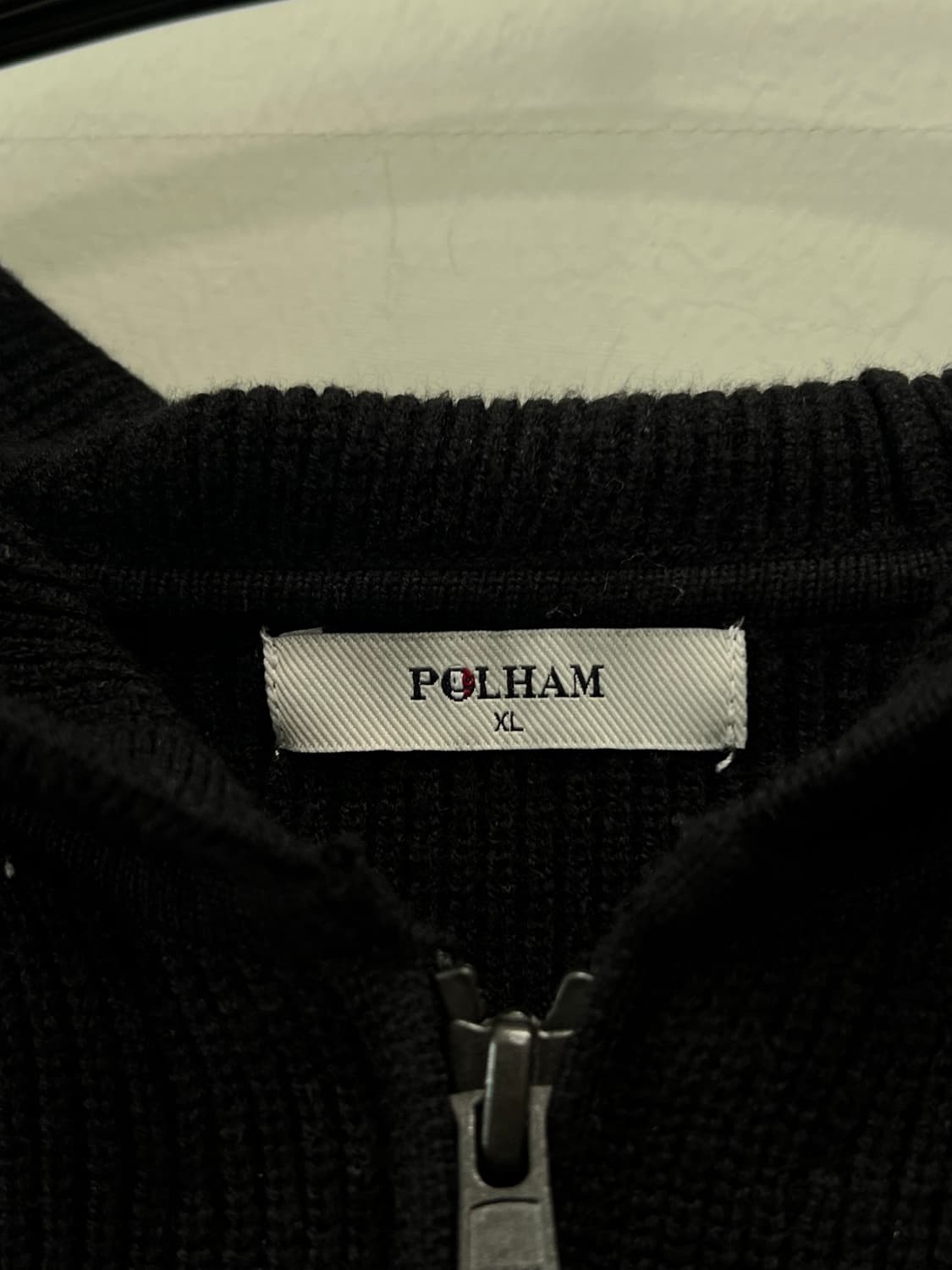 폴햄 니트 후드 집업 블랙 상품이미지4