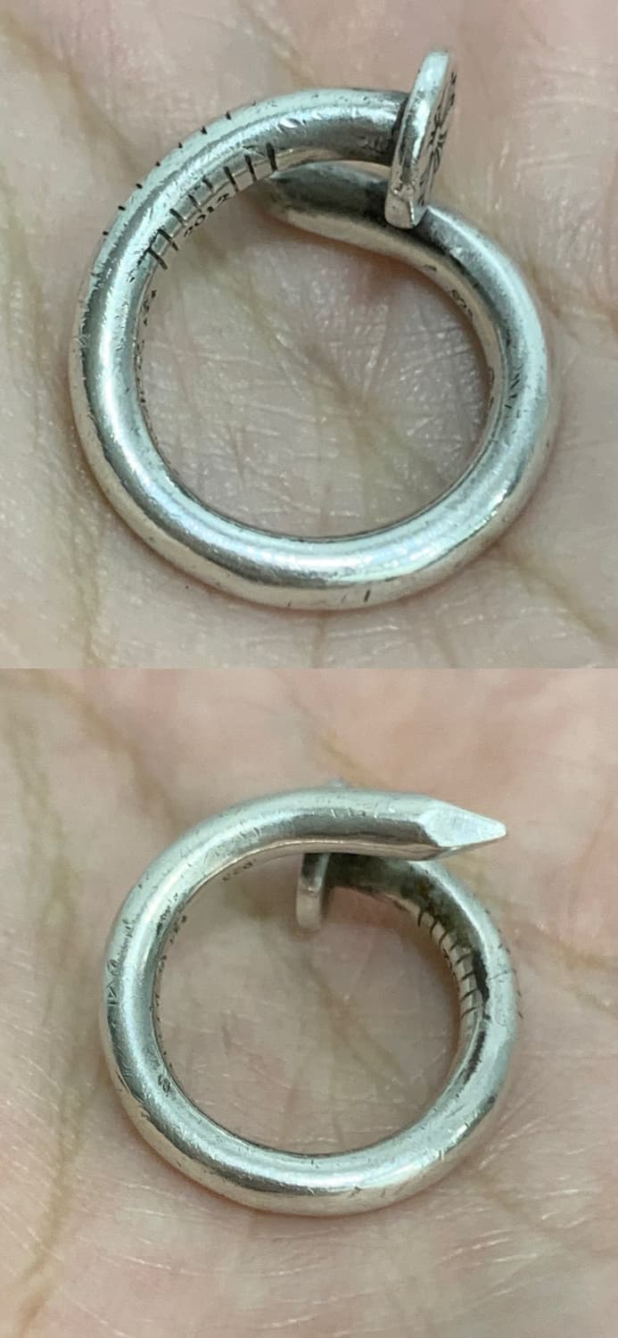 [US 4] 크롬하츠 플랫 네일링 못반지 상품이미지7