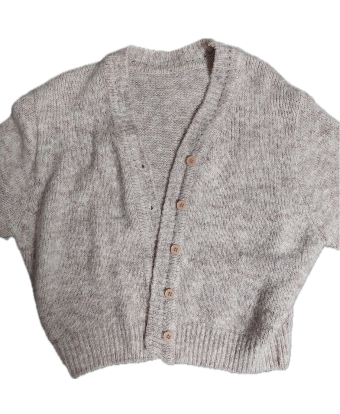 빈티지 베이지 핑크 가디건 상품이미지1