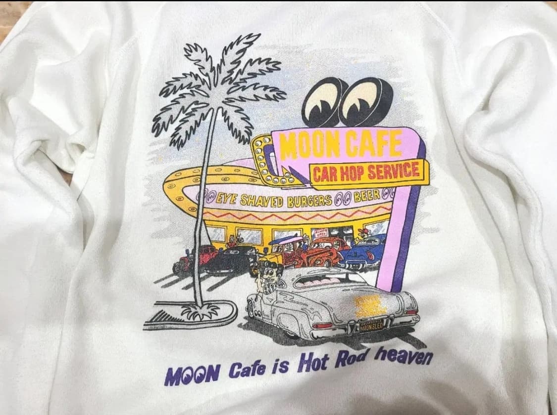 헤인즈 90년대  mooneyes osaka 빈티지스웻셔츠 상품이미지2