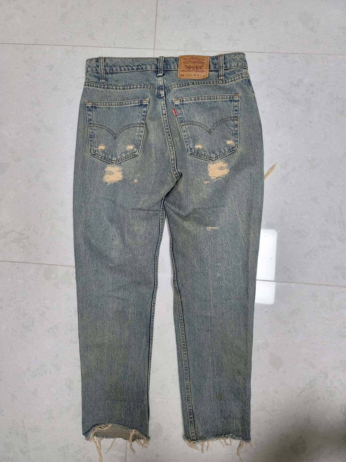 리바리스 505 데미지드 데님 청바지 W34 L34 상태굿

 상품이미지2