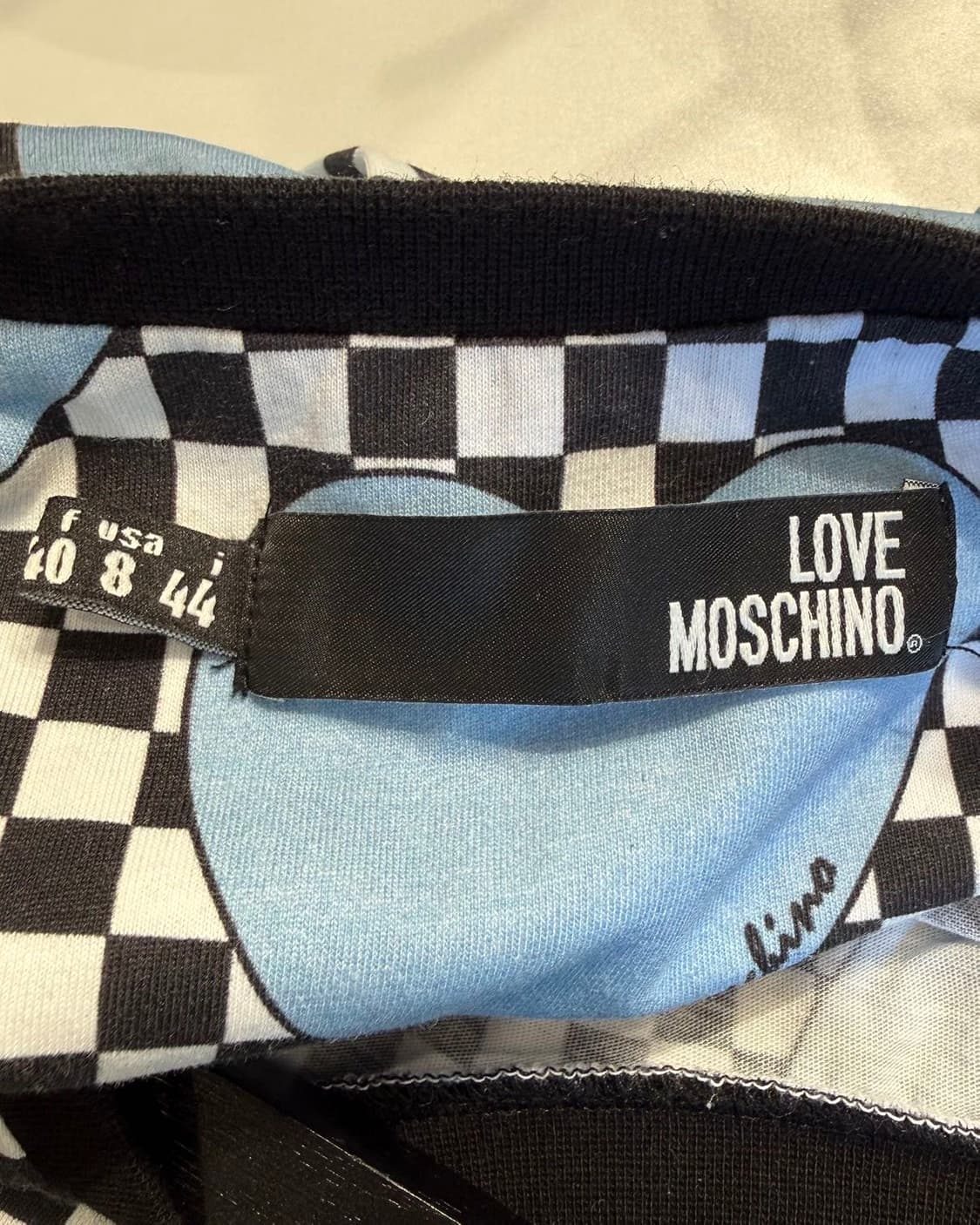 러브 모스키노 블루 하트 프린팅 하프티  상품이미지7