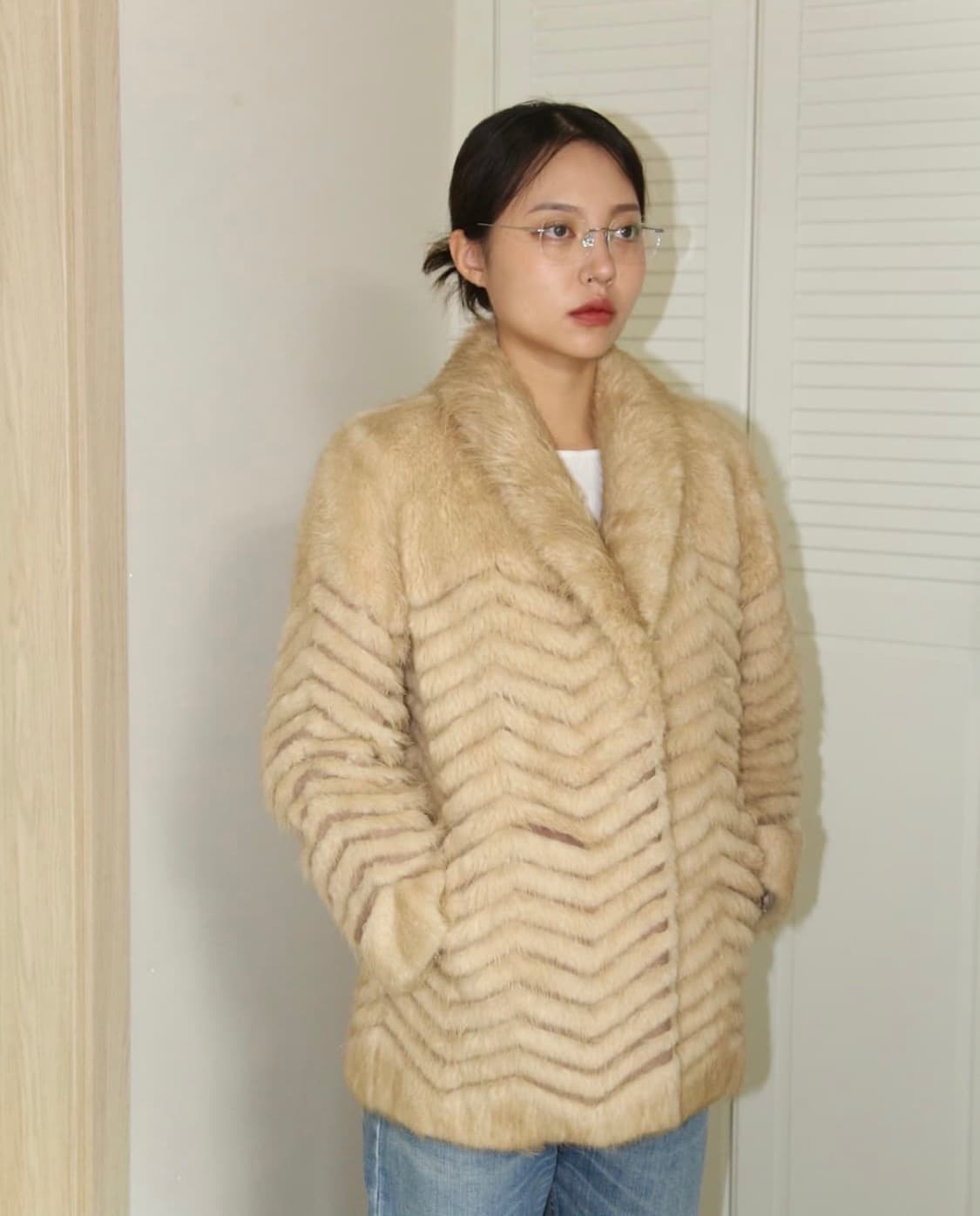 ROTINY Rabbit Fur Jacket 퍼 자켓 상품이미지1