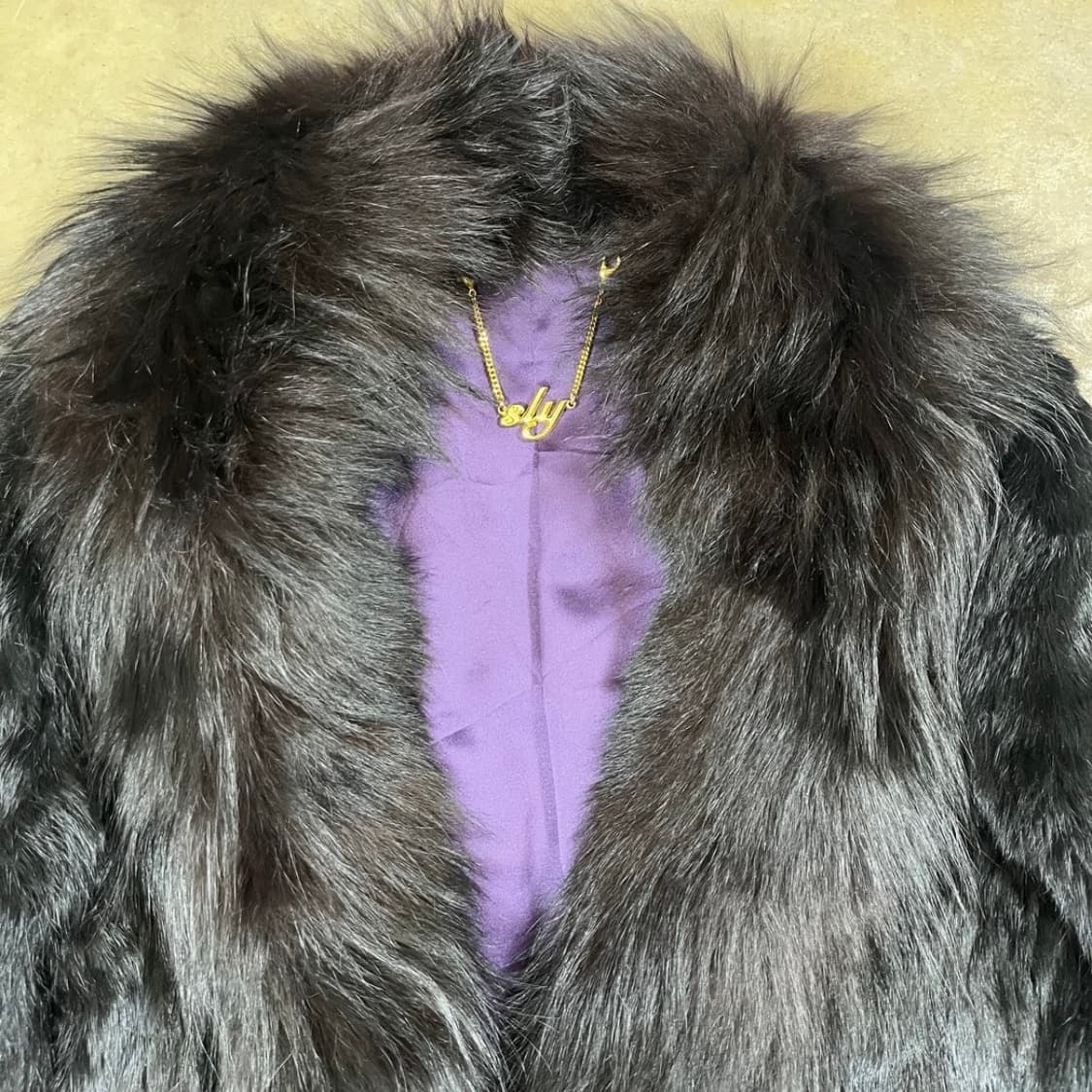 Sly 블랙 퍼자켓 상품이미지5