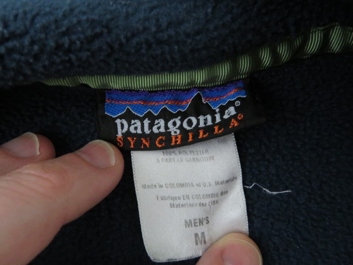 90s 파타고니아 신칠라 스냅-T 네이비/라임 상품이미지3