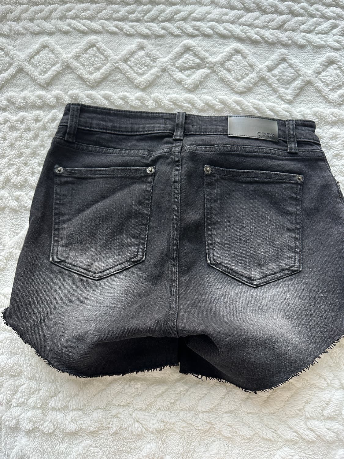 ODOR(오도어) 빈티지 로우 쇼츠 블랙(3) 상품이미지4