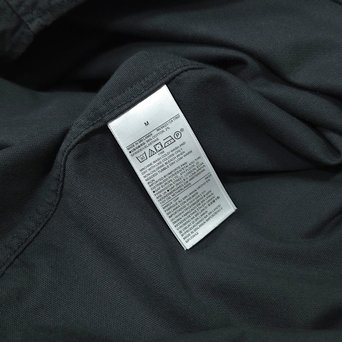 [M~L] 갭(GAP) 블랙 로고 옥스포드 풀오버 긴팔셔츠 상품이미지8