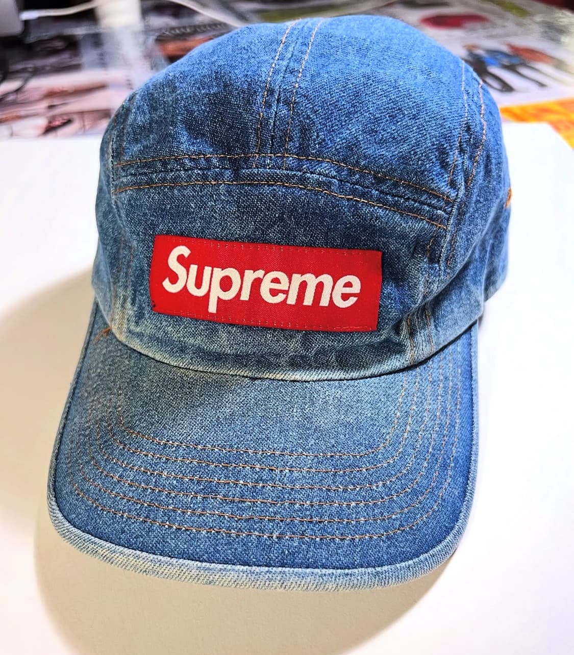 슈프림 데님캡 22FW 시즌 워시드 치노 트윌 캠프캡 상품이미지1