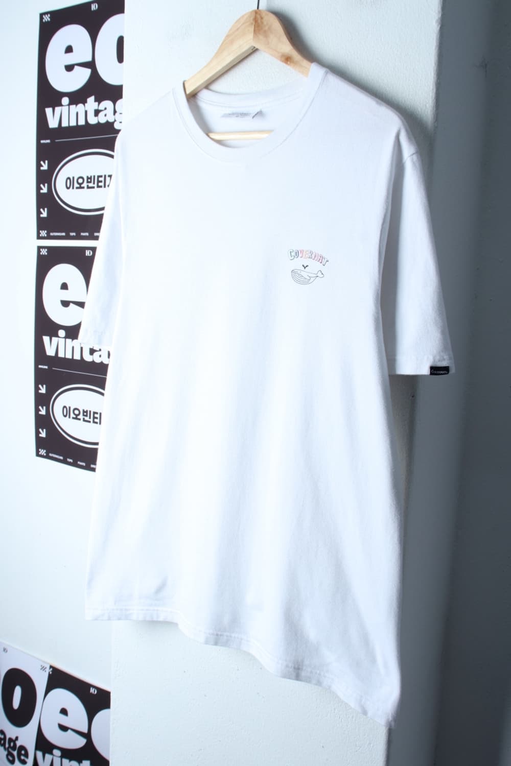(L-XL) 커버낫 반팔 티셔츠 백프린팅 화이트 올드스쿨-H32076 상품이미지1
