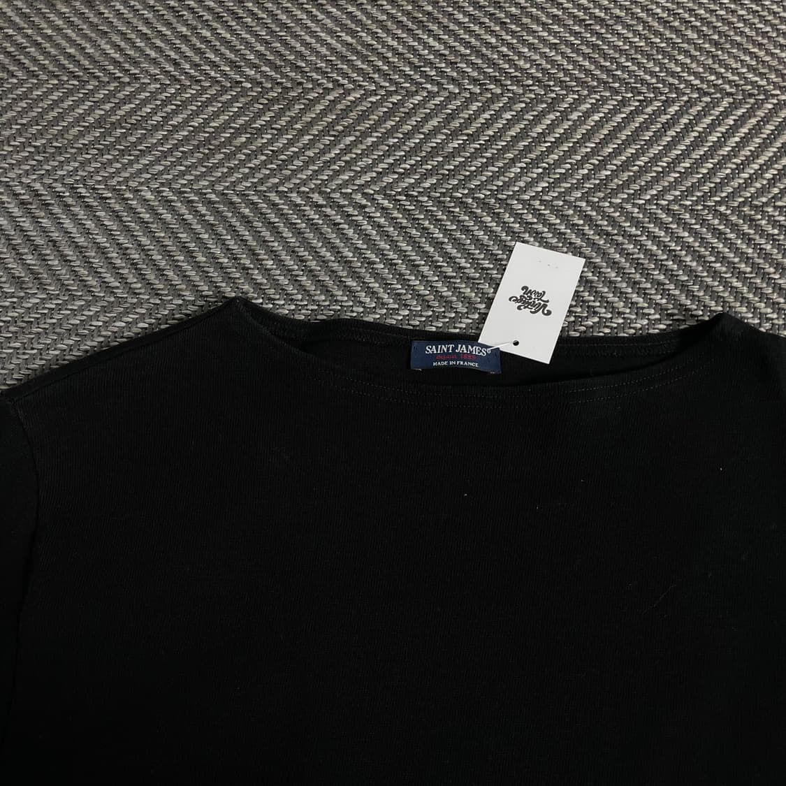 세인트제임스 패치로고 블랙 미니멀 롱슬리브o 3405 상품이미지3