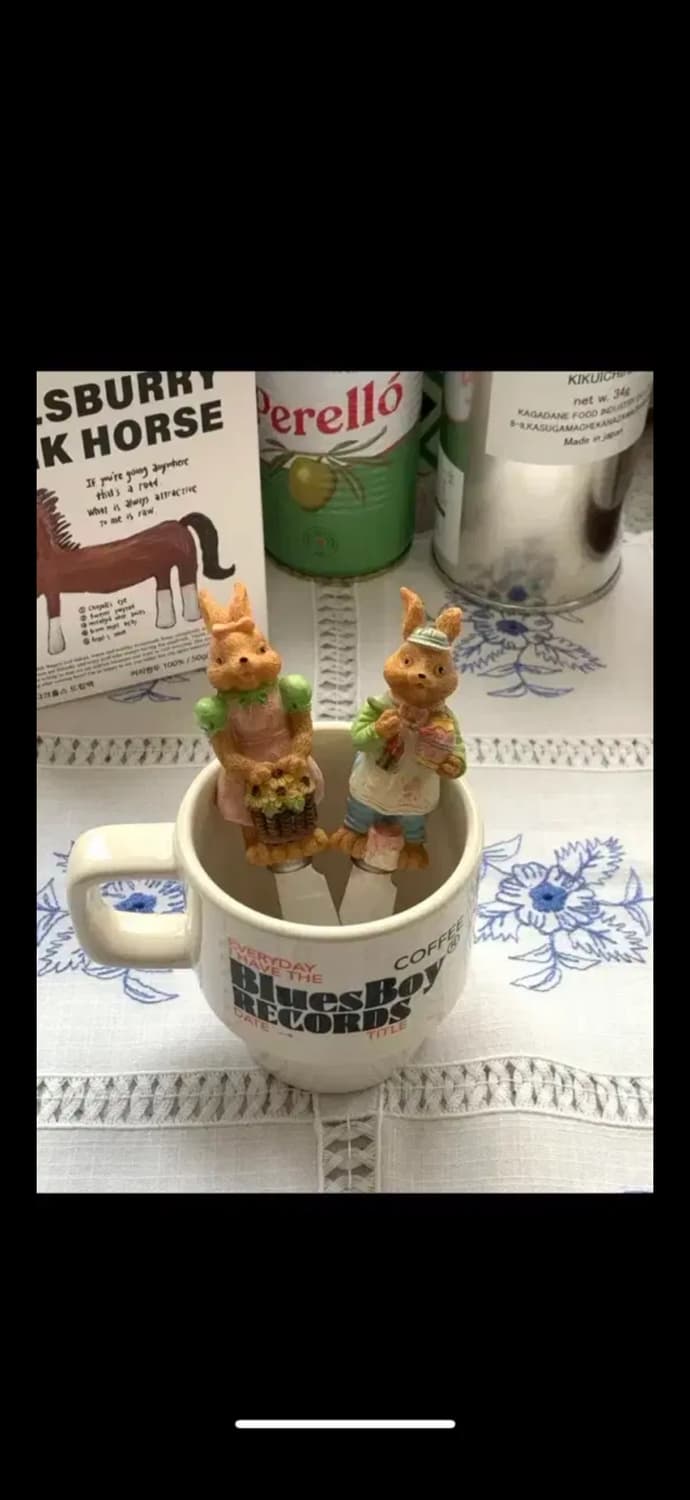 빈티지 토끼커플 스프레더 상품이미지1