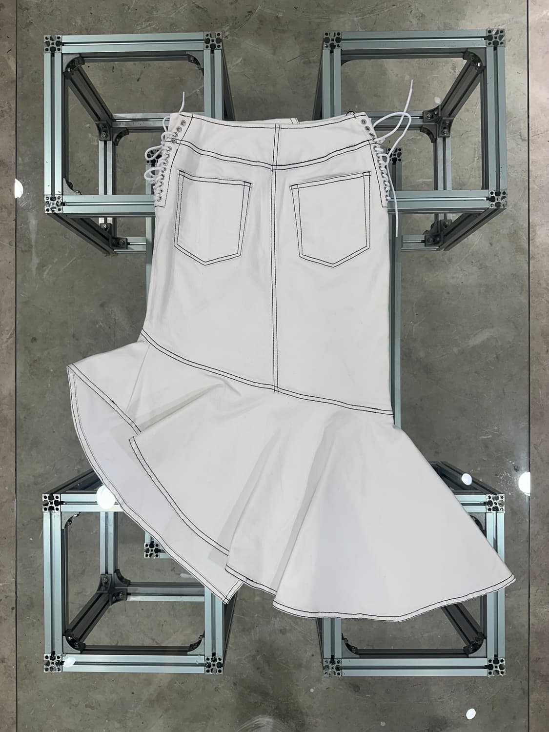 Eimy Istoire Asymmetrical denim skirt 상품이미지2