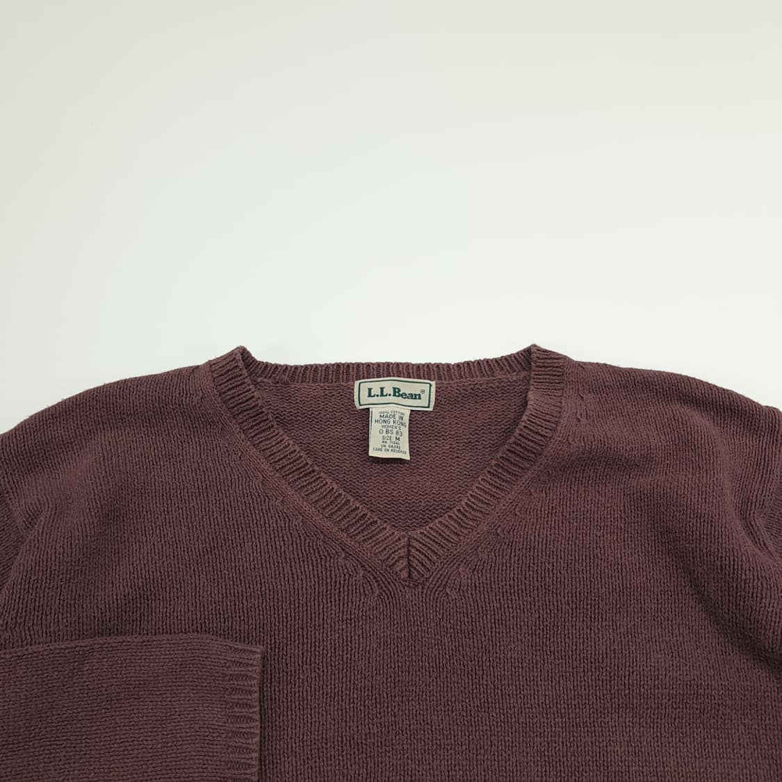 CN947 M 엘엘빈 빈티지퍼플 코튼 V넥 오버핏 니트 스웨터 상품이미지3