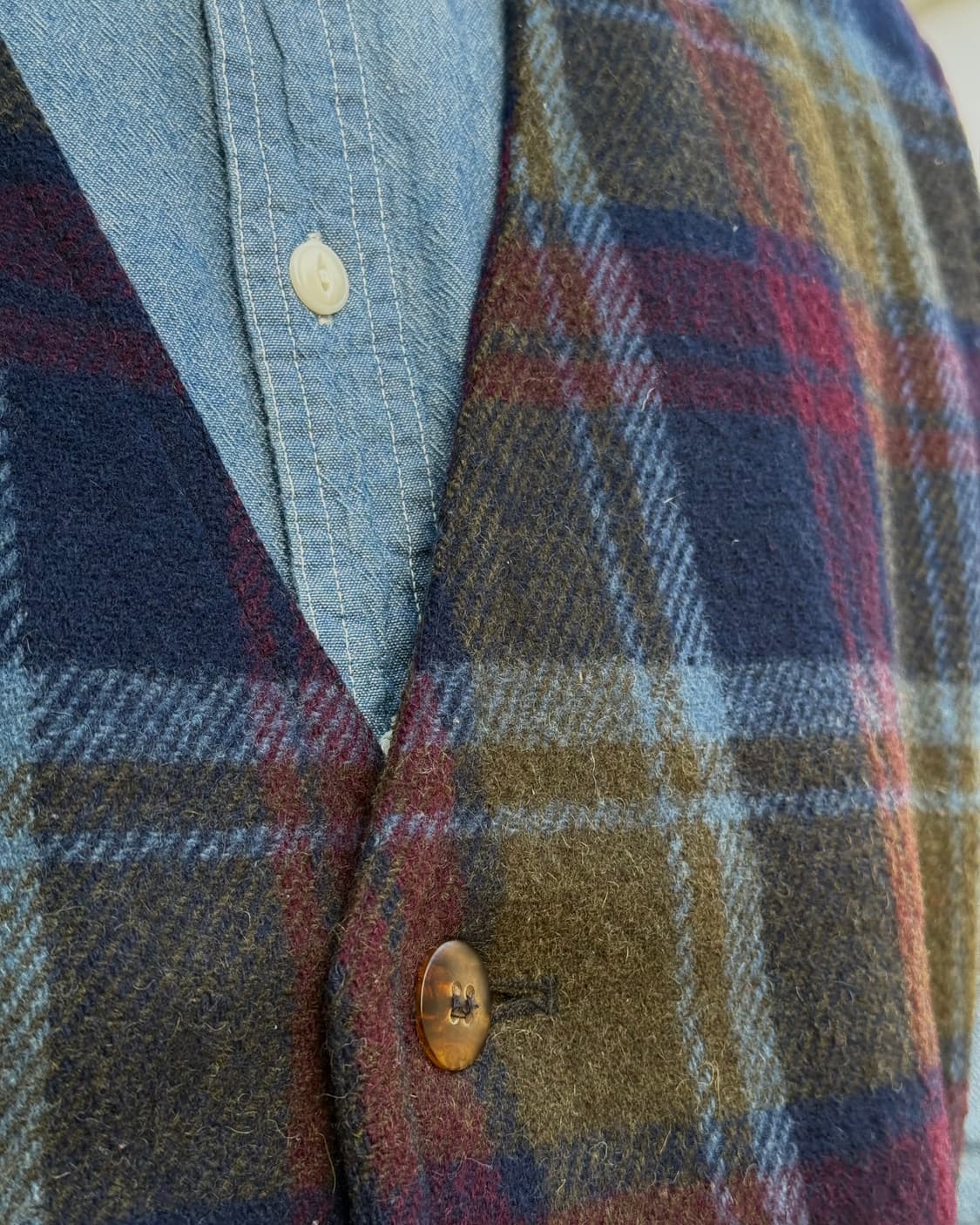 80-90‘s 라이프 어드벤쳐 울 블랜드 헌팅 베스트 L 상품이미지10