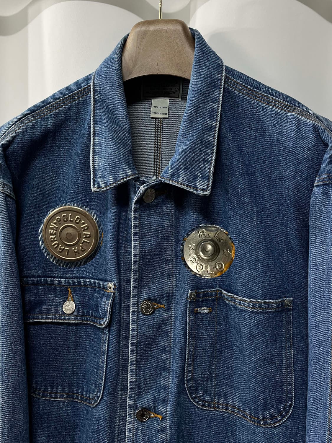 90's 폴로 랄프로렌 usa 덩가리 트러커 데님 자켓 상품이미지4