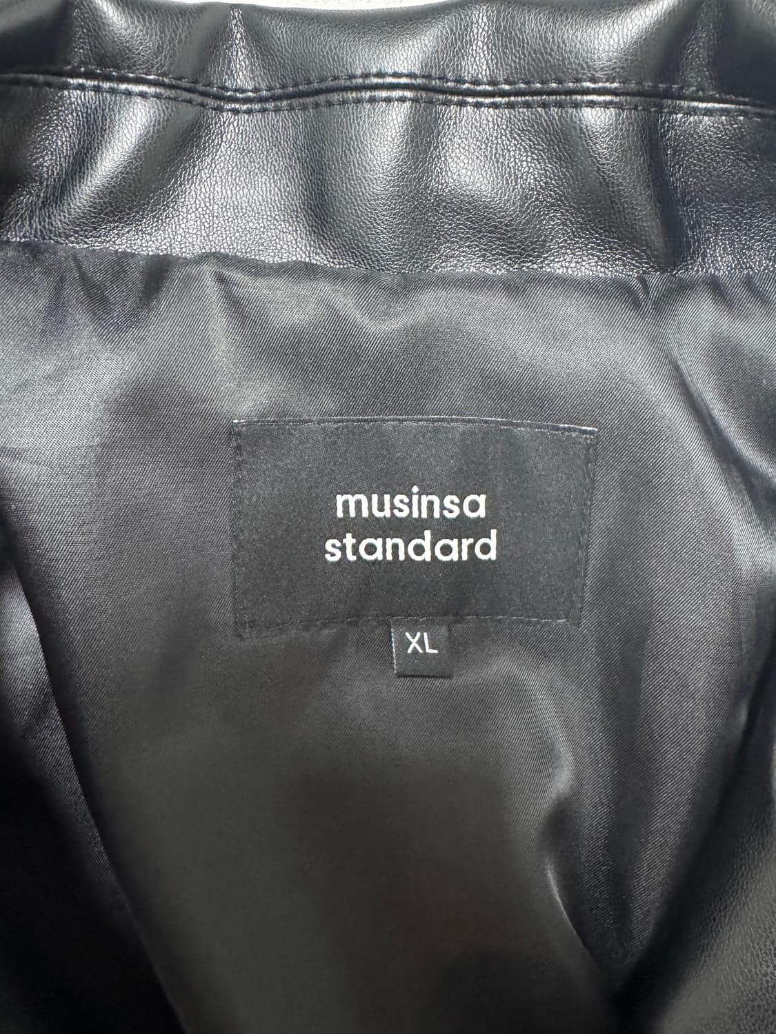 신세틱 레더 오버사이즈 블루종 재킷 상품이미지3