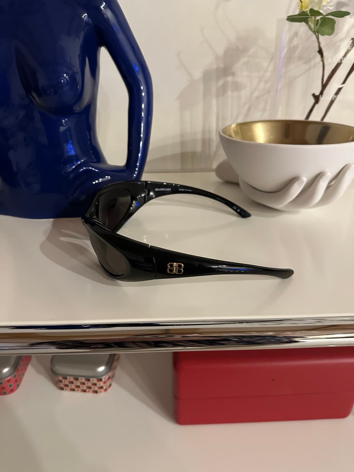 발렌시아가 스포티 B 라운드 Af 선글라스 블랙 상품이미지9
