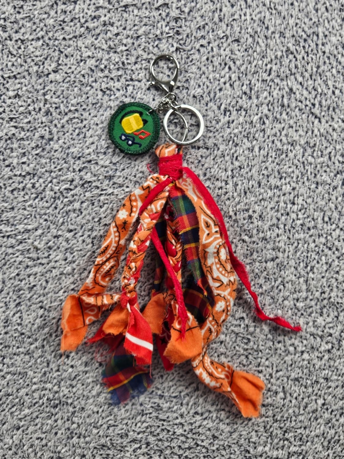 핸드메이드 커스텀 패치 반다나 카라비너 키링 ( OS ) / 10877 상품이미지2