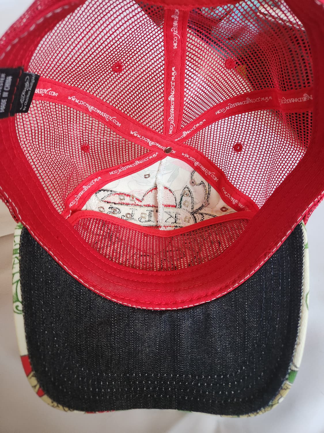 에드하디 스컬 메쉬캡 레드 상품이미지4