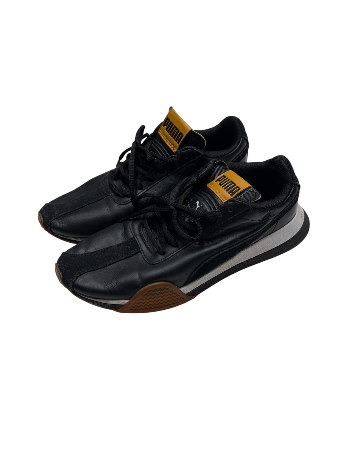 255) PUMA 블랙 레더 러닝 스니커즈 상품이미지2