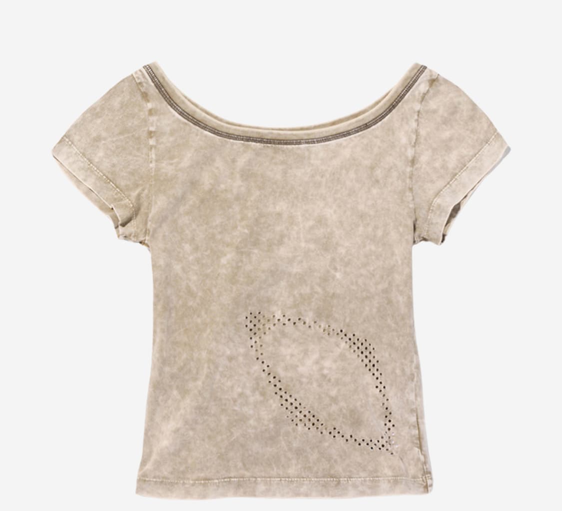Mschf Bleached Wide Neck T-Shirt 상품이미지1