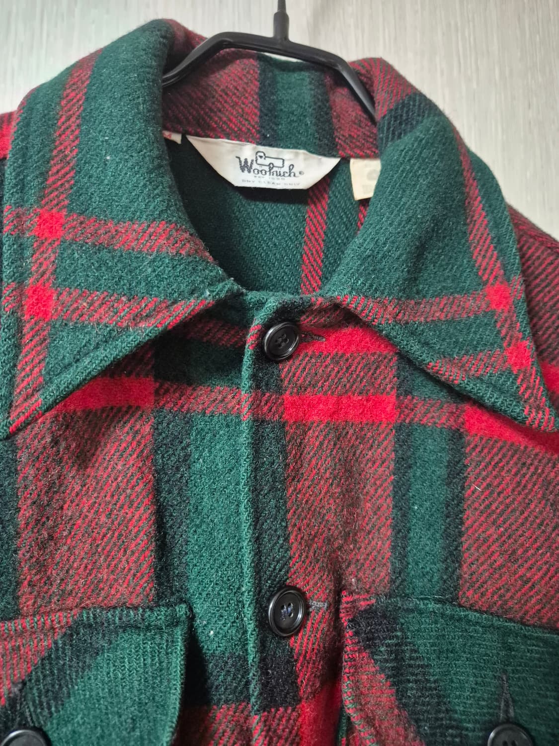 울리치 USA 멀티포켓 레드 타탄체크 울 셔츠 M 상품이미지4