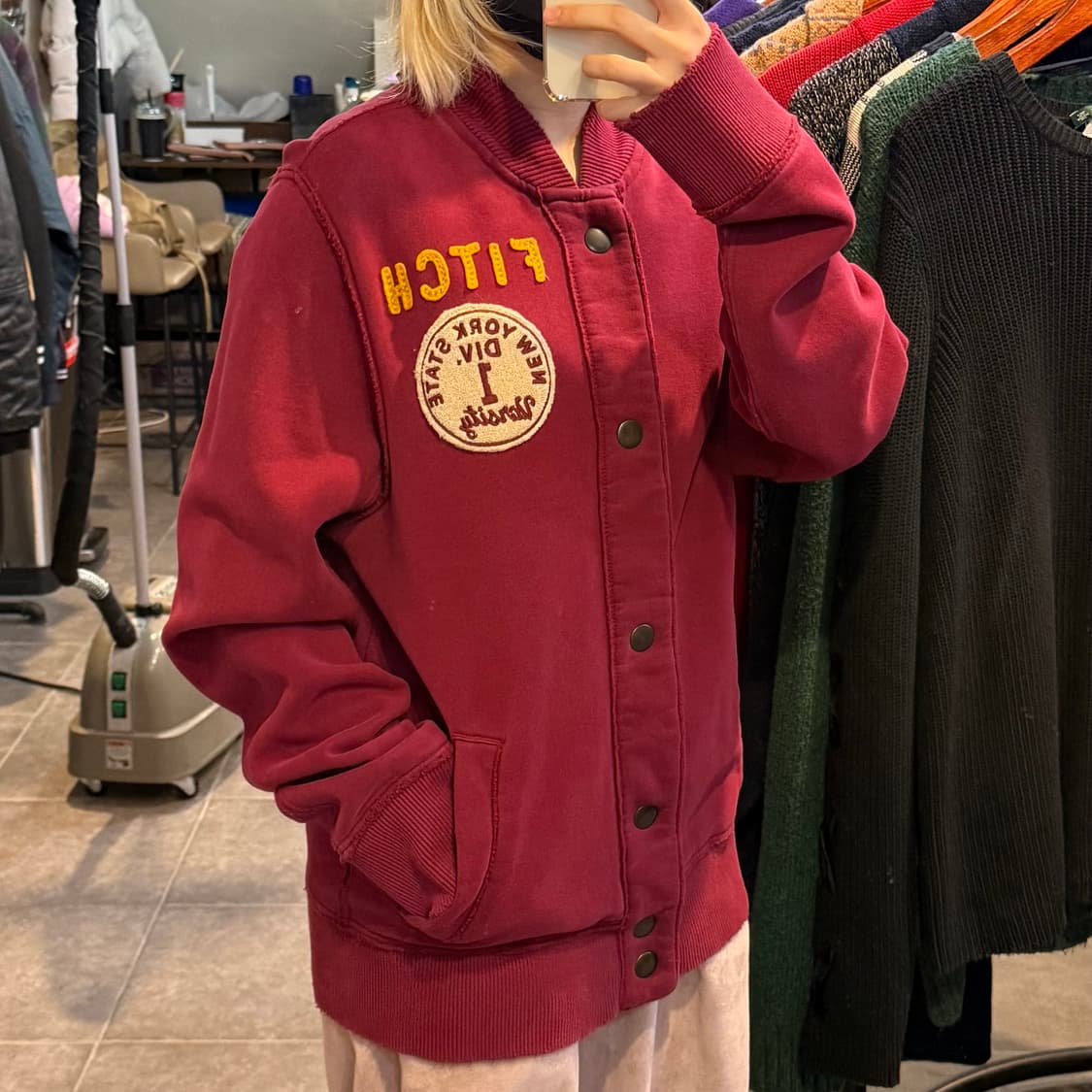 [NO.9] 버건디 스타디움 자켓 상품이미지3