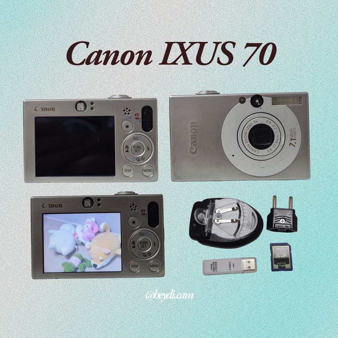 (강민경 아이브 리즈 은채) 캐논 ixus70실버  상품이미지2